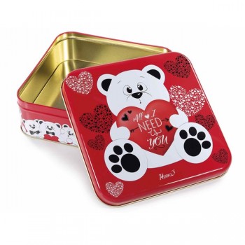 Caja metálica San Valentin roja