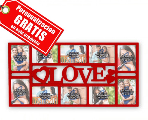 Portafotos multiple love