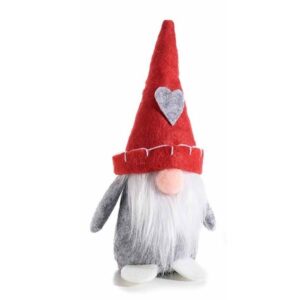 Gnomo San Valentin gris