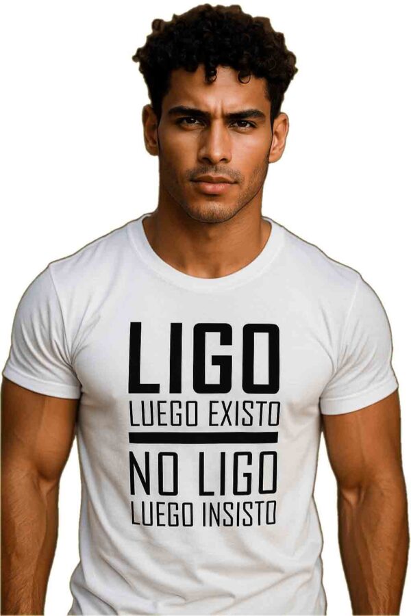 Camiseta despedida soltero ligo luego existo