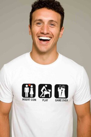 Camiseta despedida soltero insert coin