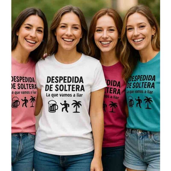 2123.jpg Camiseta despedida soltera la que vamos a liar